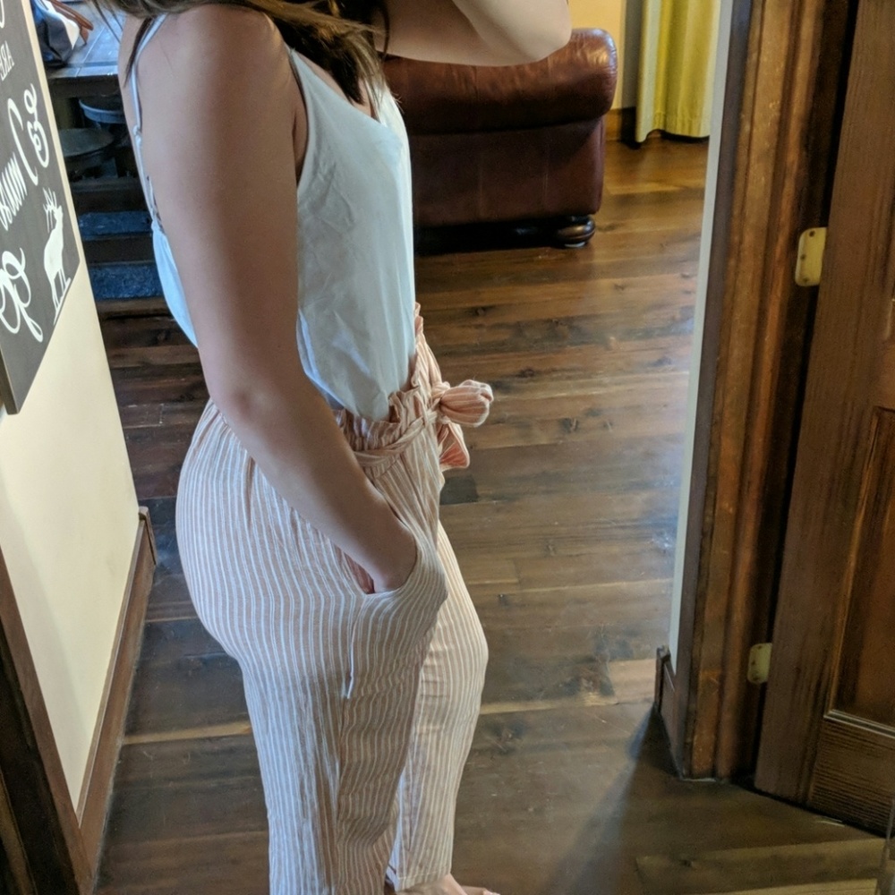 NWOT Gorgeous Pinstripe Jumpsuit - Picture 5 of 7